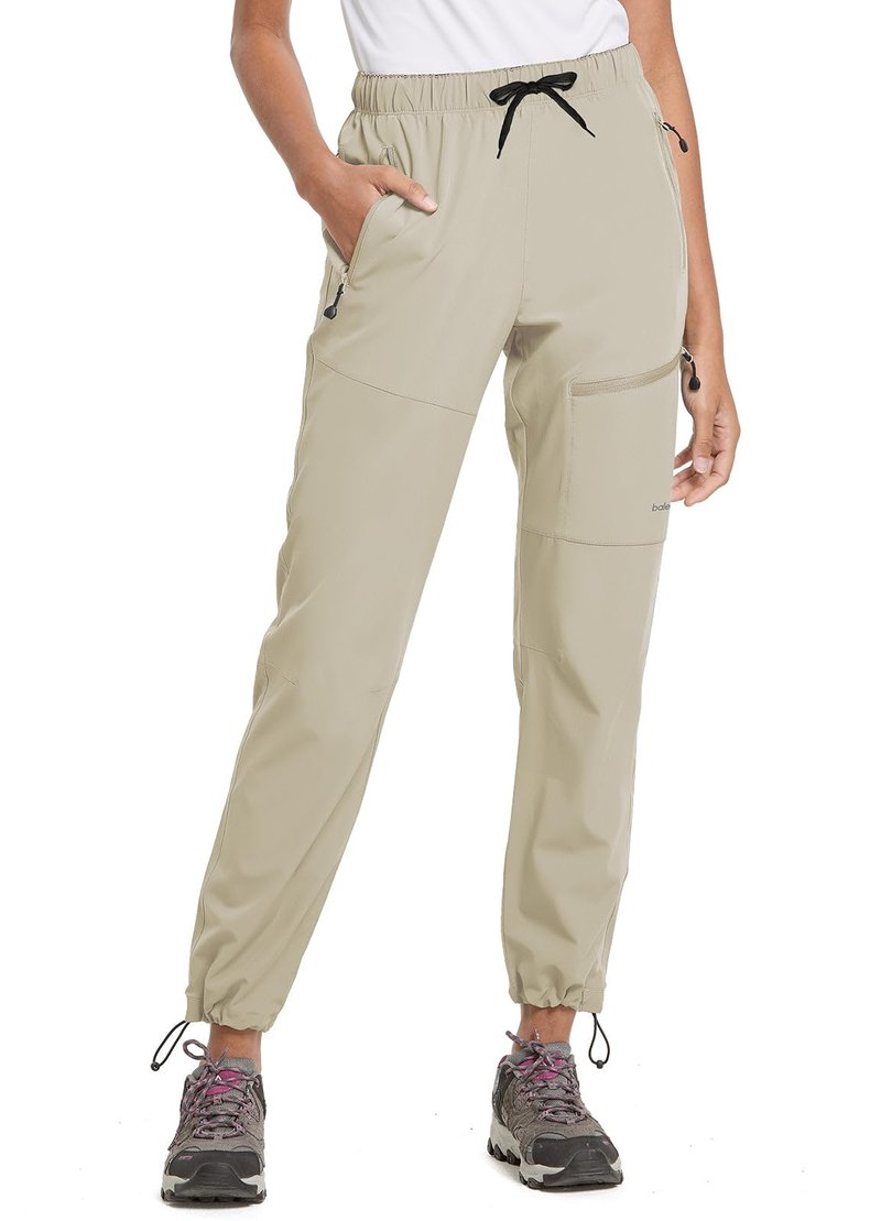 baleaf Women's Hiking Pants Quick Dry Lightweight Water Resistant Stretch Cargo Pants with Zipper Pockets Travel Camping 29''-Army Green 3XL