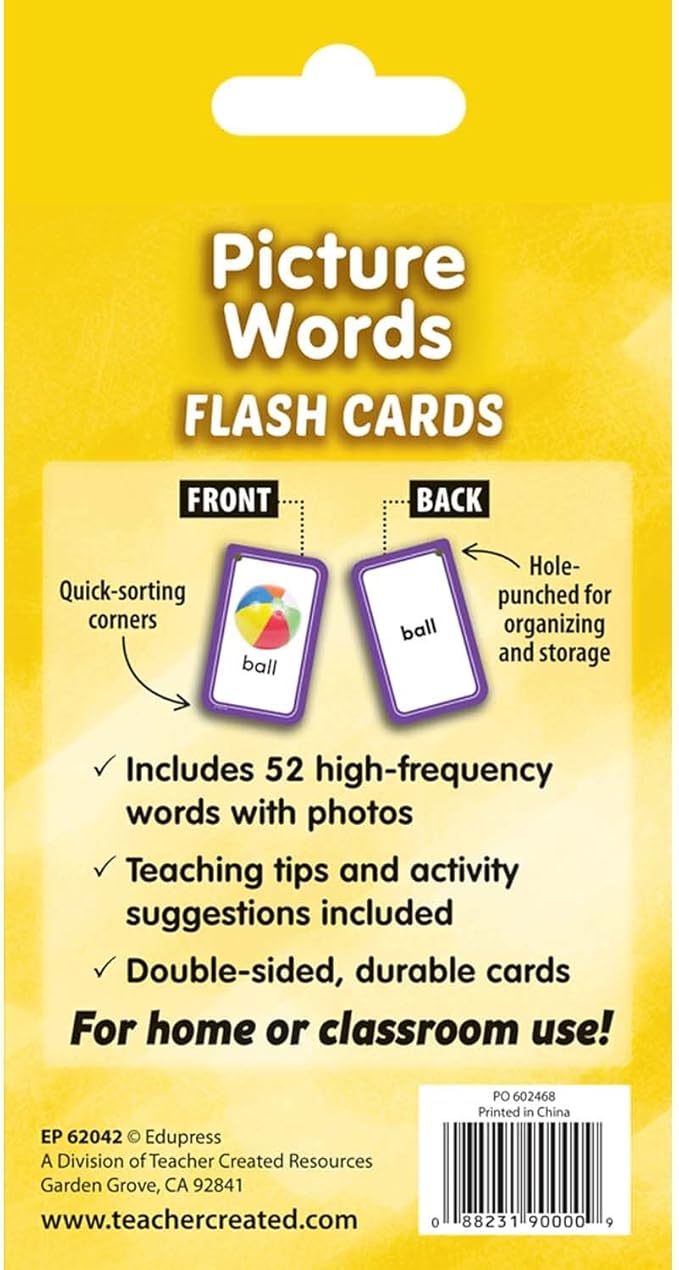 Teacher Created Resources Picture Words Flash Cards (EP62042)