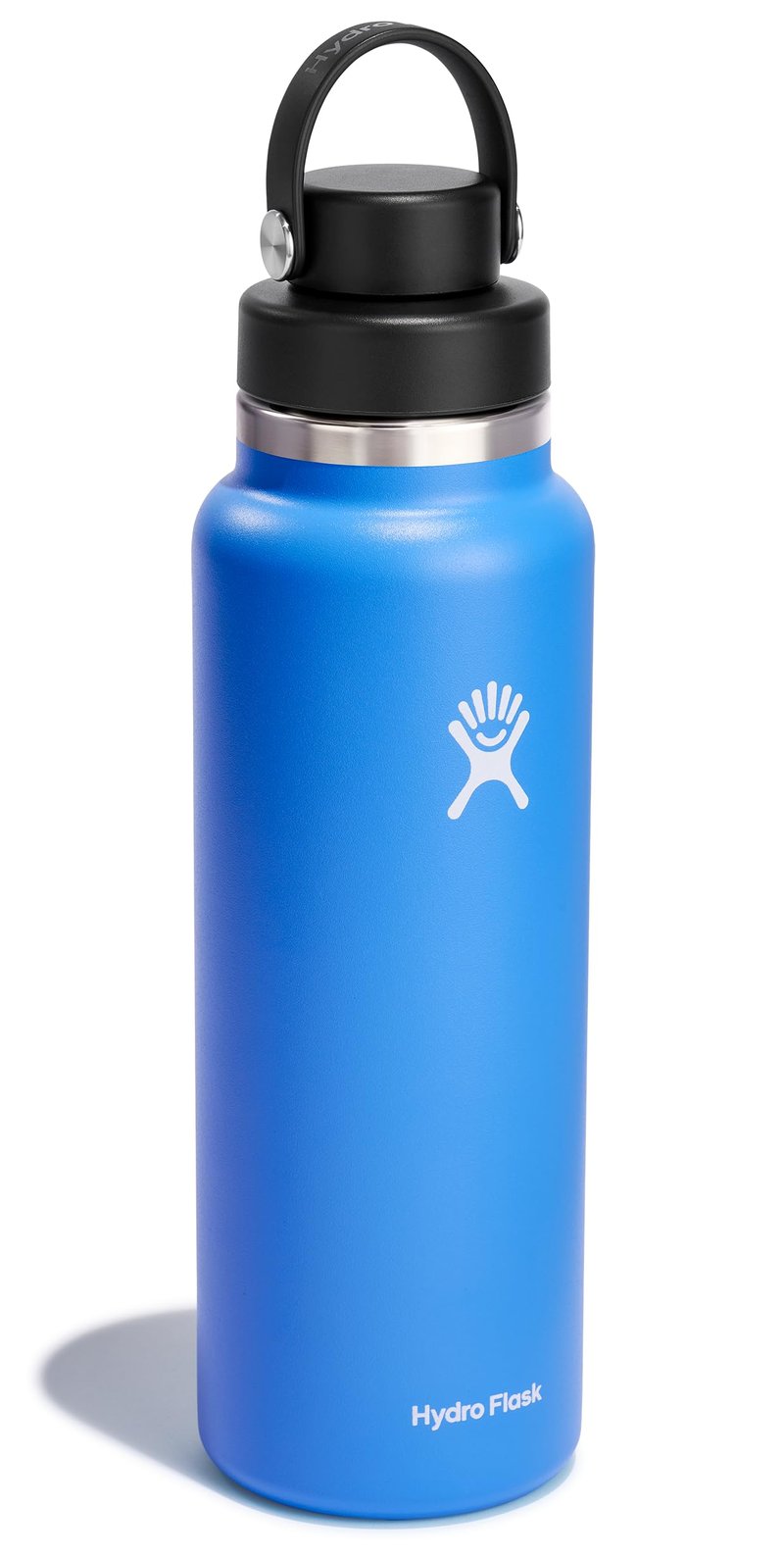 Hydro Flask Water Bottle - Insulated Stainless Steel - Wide Mouth Flex Chug Lid, Non Spill, Leakproof in 40 Oz Cascade Blue