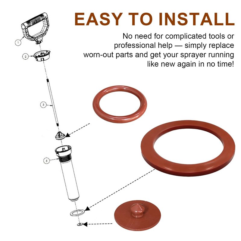 Pump Sprayer Parts Replacement for DeWALT Viton Pump Sprayer Repair Kit, Compatible with DeWALT Pump Sprayer 2 Gallon Model DXSP190612