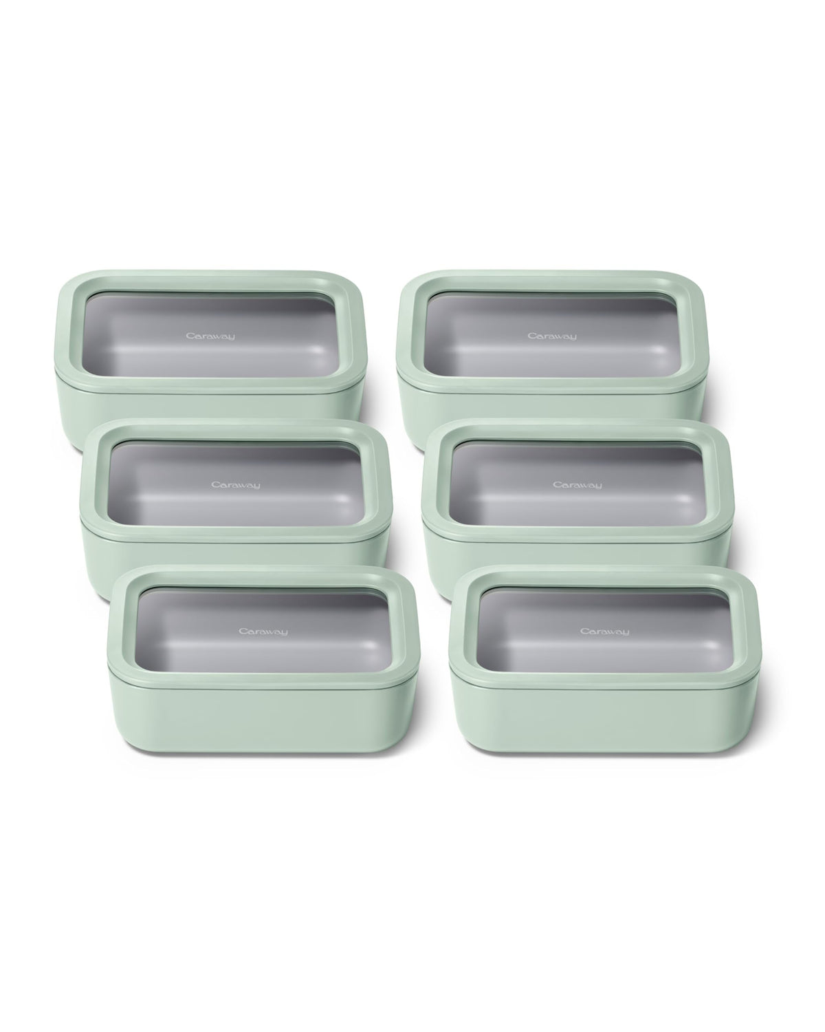Caraway 6-Piece Glass Food Storage Container Set
