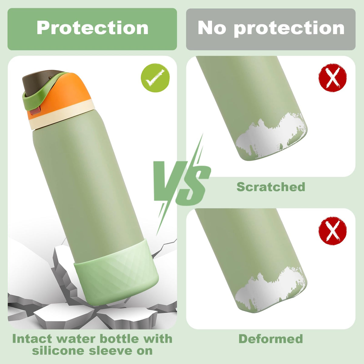 Beonsky Silicone Boot for Owala Water Bottle 40 oz, Anti-Slip Protective Sleeve for FreeSip/Twist/Flip Stainless Steel Water Bottles Accessories