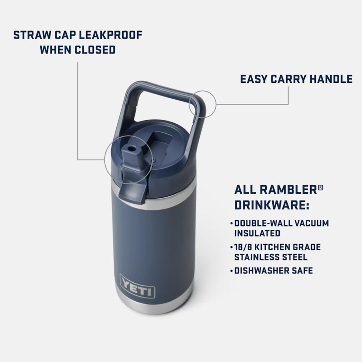 YETI Rambler Jr. 12 oz Kids Bottle, with Straw Cap, Wetlands Camo