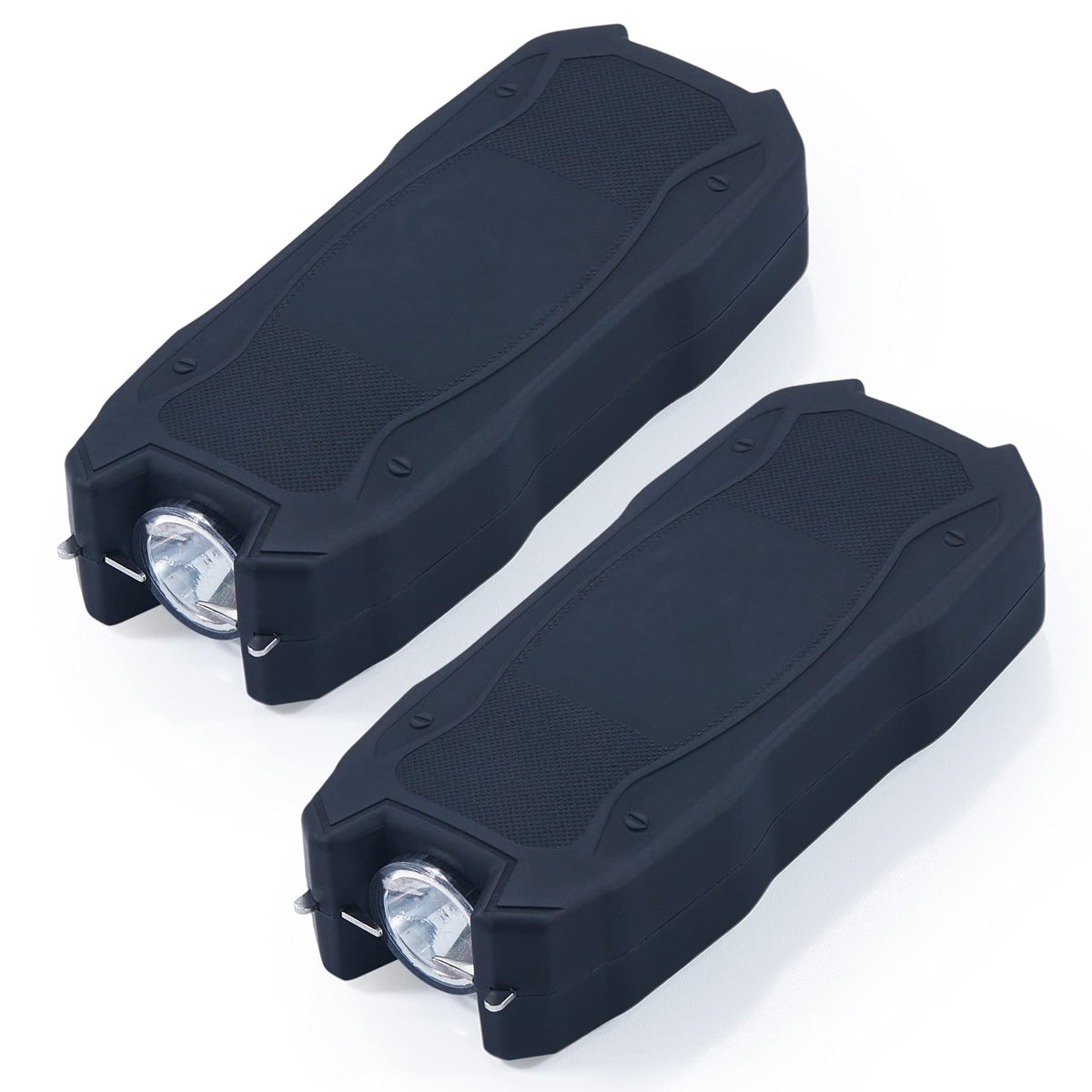 Dartmoor 500,000V Mini Stun Gun 2 Pcs, Highly Portable Ultrapowerful USB Rechargeable Electric Stun Gun with 120lm Tactical Flashlight and Custom Holster, for Men & Women for Car and Self Defense
