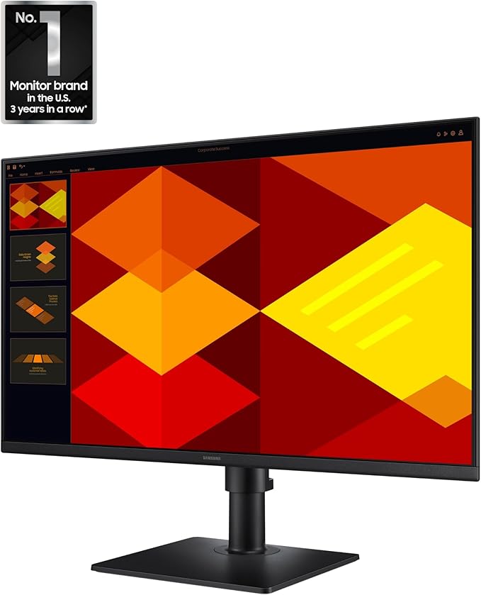 Samsung 27” (S40GD) Borderless Business Monitor with IPS Panel, 100Hz Refresh Rate, Eye Saver Mode, Ergonomic Design, Game Picture Mode, LS27D402GANXGO, 3 Yr Warranty
