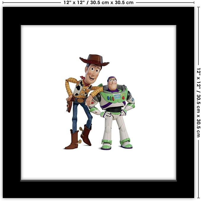Trends International Gallery Pops Disney Pixar Toy Story 4 - Buzz and Woody Wall Art Wall Poster, 12.00" x 12.00", Black Frame Version