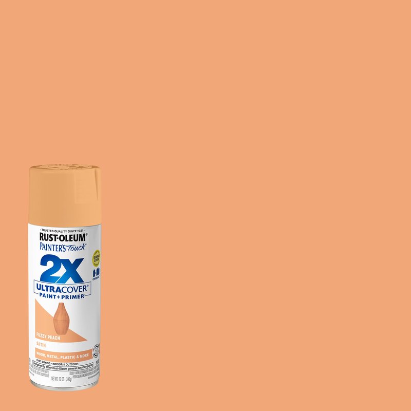 Rust-Oleum 389908- Painter's Touch 2X Ultra Cover Spray Paint, 12 oz, Fuzzy Peach (Pack of 4)