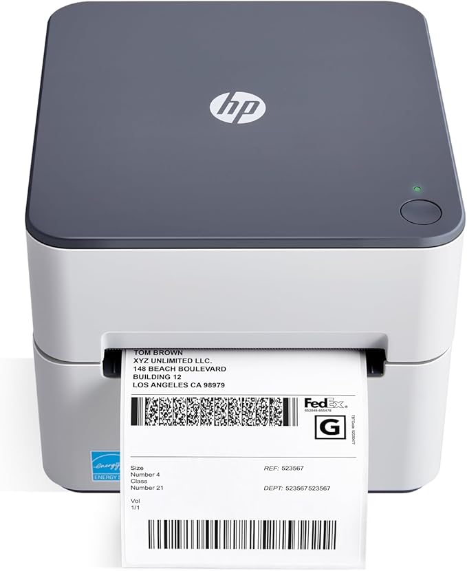 HP Direct Thermal Label Printer with Ethernet Connection – Industrial-Grade, Easy-to-Use, & High-Speed Shipping Label Printer (203 DPI)