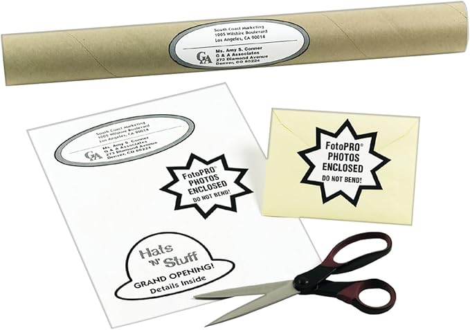 Avery Full-Sheet Printable Shipping Labels, 8.5" x 11" Customizable Stickers, White, 25 Blank Mailing Labels, Great for Mailing, Shipping, Organizing, and More (5265) (Pack of 5)