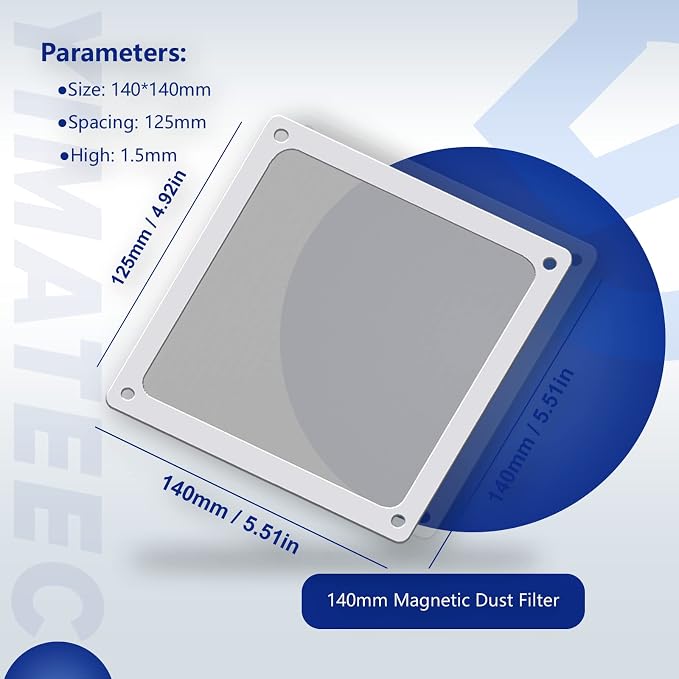 Dust Filter PC 140mm for Computer Cooler/PSU/Routers Nylon 80 Mesh, Magnetic