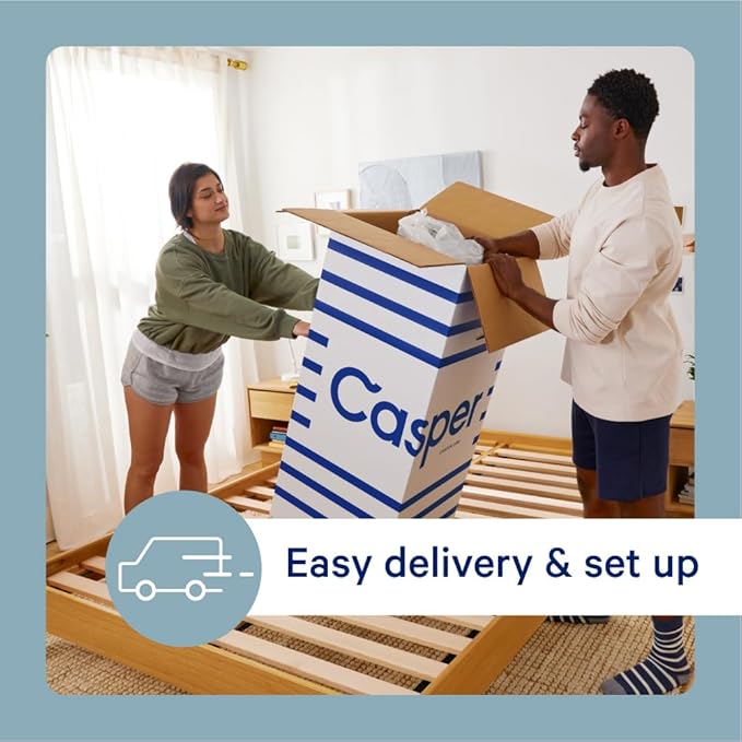 Casper Sleep Element Mattress, Full Size - Memory Foam + Support - 100-Night Trial - Medium Firm CertiPUR-US Mattress, Grey