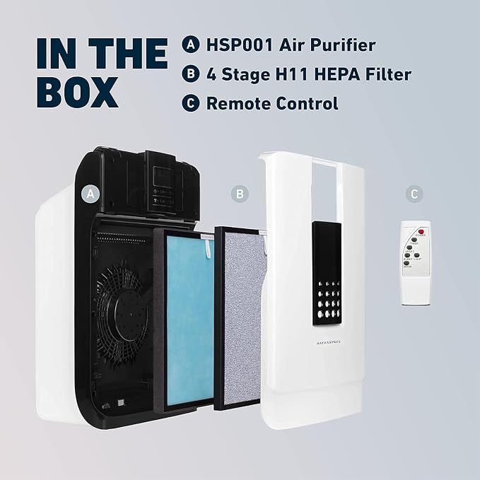 HATHASPACE HSP001 True HEPA Air Purifier