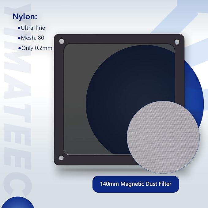 Dust Filter PC 140mm for Computer Cooler/PSU/Routers Nylon 80 Mesh, Magnetic