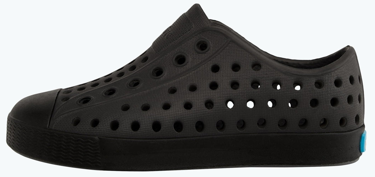 Native Shoes Unisex-Kids Jefferson Sneakers, Jiffy Black/Jiffy Black, 5 Big Kid