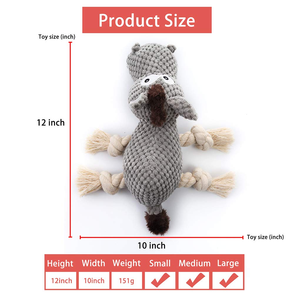 Sedioso Dog Toy, Large Dog Squeaky Toys, Stuffed Animal Dog Plush Toy for Puppy, Small, Middle, Large Dogs (Donkey(Grey))