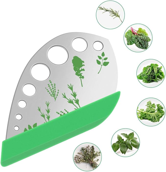 CACASO Leaf Herb Stripper, Stainless Steel Kitchen Herb Stripper Tool