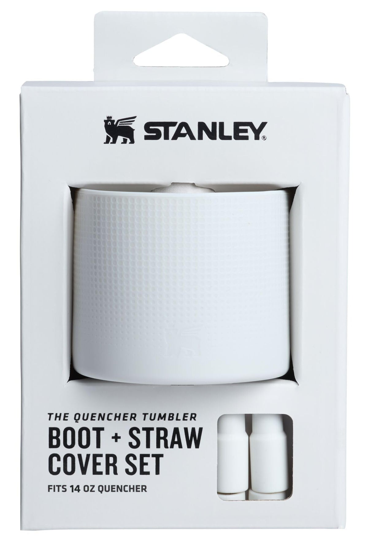 STANLEY Quencher Boot and Straw Cover Cap | Anti-Slip Silicone Protector for 14 oz Tumbler with Handle | Accessory Set for Stainless Steel Drinking Cup | BPA-Free | Pale Stone