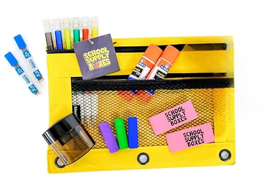 School Supply Boxes | Elementary School Pallet (180 Boxes) | Back to School Essentials Kit for Students & Teachers | Includes Wide-Ruled Paper Products, Crayons, Markers, Colored Pencils, & More
