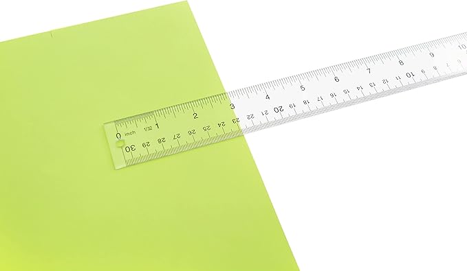 Westcott Acrylic Clear Ruler, Easy-to-Read Markings, Scratch-Resistant Design, Raised Beveled Edges, for Crafting, Office, Classroom, Back to School, School Supplies, 12-Inch