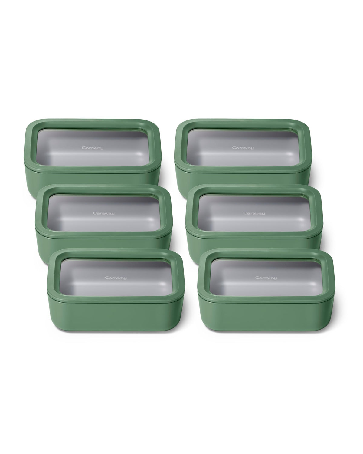 Caraway 6-Piece Glass Food Storage Container Set