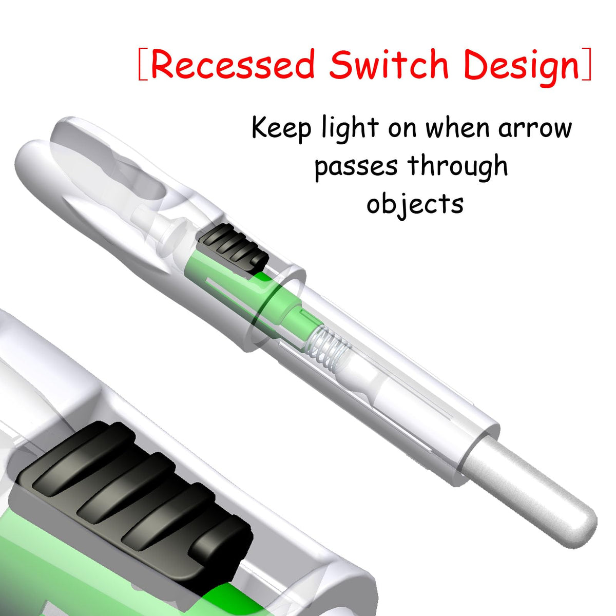 Reikawa G X H S GT Lighted Nocks for Arrows with .165 .204 .233 .244 .246 Light up Knocks Archery illuminocks Compound Bow LED Arrow Nocks for Hunting Shooting 6-Pack