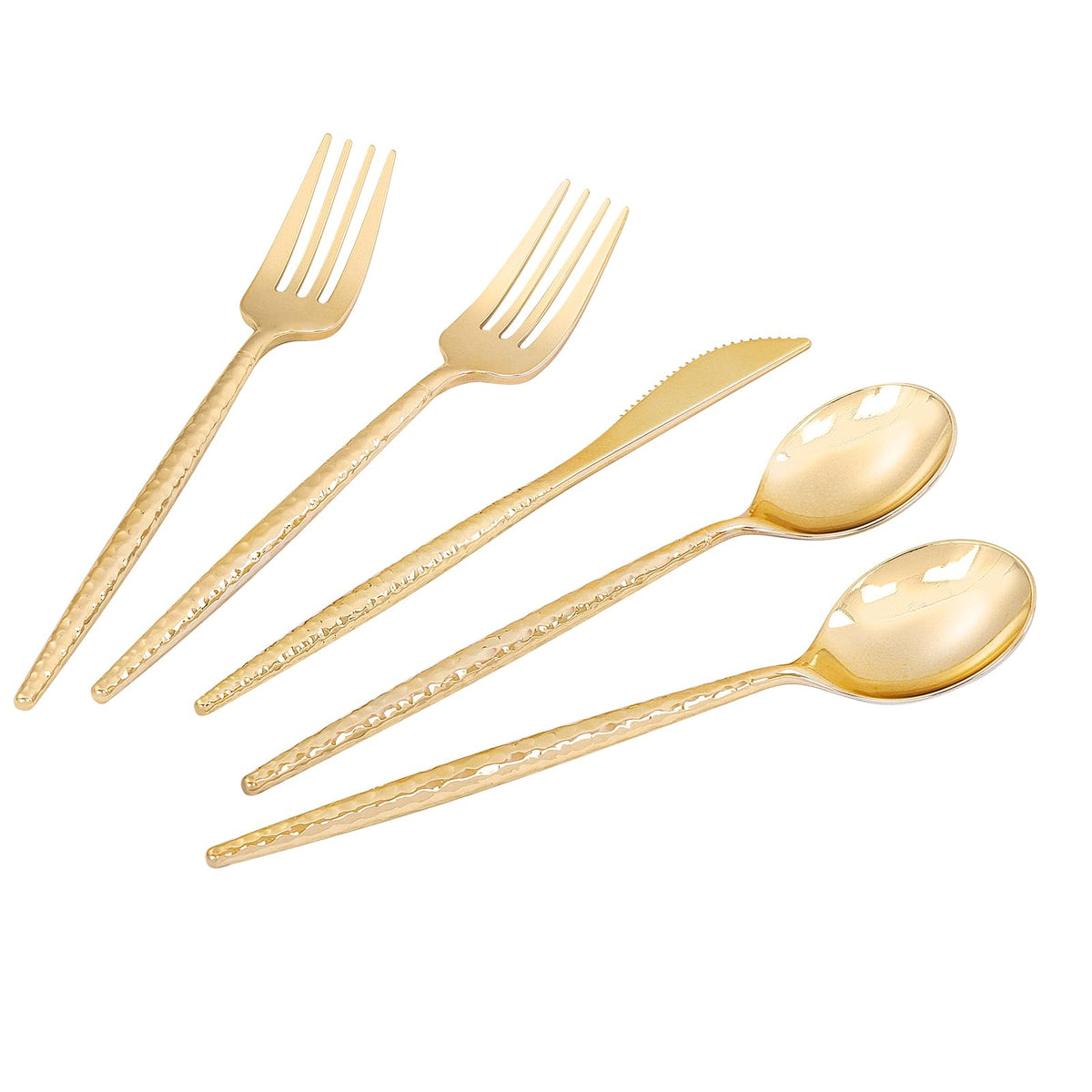 LIYH 102Pcs Silver Plastic Silverware Heavy Duty Cutlery For Party Weddings