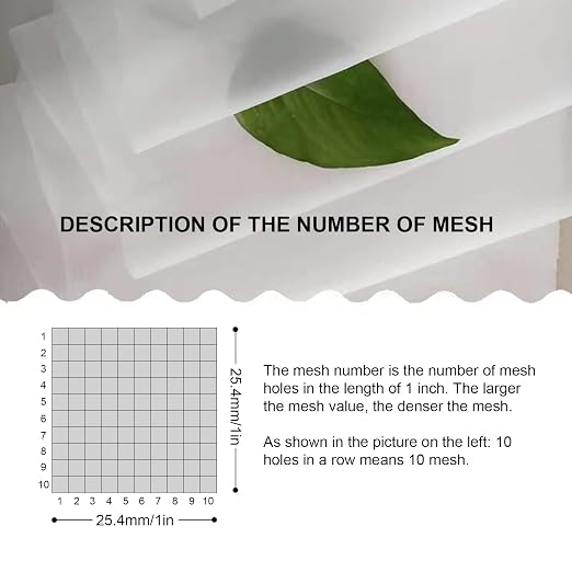 Nylon Mesh Fabric, 60 80 100 120 200 250 300 350 400 500 Mesh Filter, Reusable