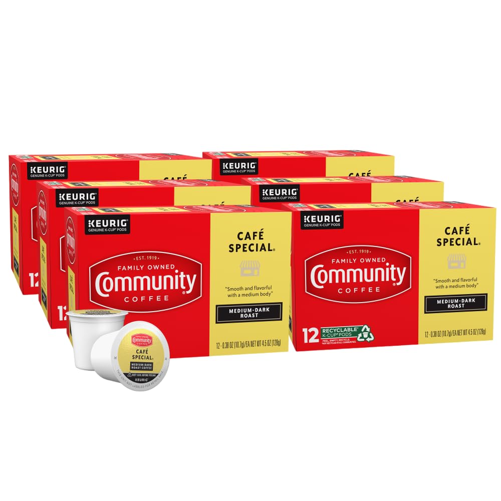 Community Coffee Grandma's Sugar Cookie Keurig K-Cup Pods, Limited Edition Holiday Flavor, Natural Ingredients, 10 Count (Pack of 6)