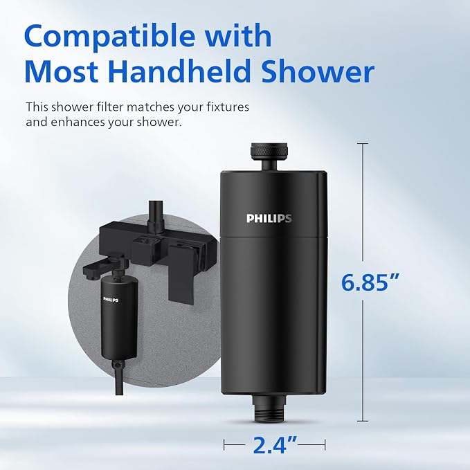PHILIPS Shower Filter AWP1775BK/37, Water Softener