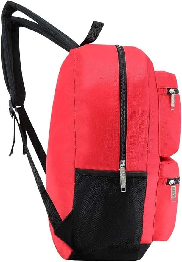 6-Pack 19” Sport Backpacks with 18 Piece School Supplies Kits - Pens, Pencils, Crayons - Bulk Bundle for Elementary, Middle, and High School Students, 6 Assorted Styles