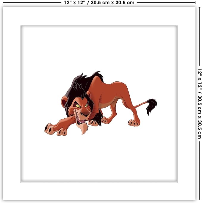 Trends International Gallery Pops Disney The Lion King - Scar Wall Art Wall Poster, 12.00" x 12.00", White Frame Version