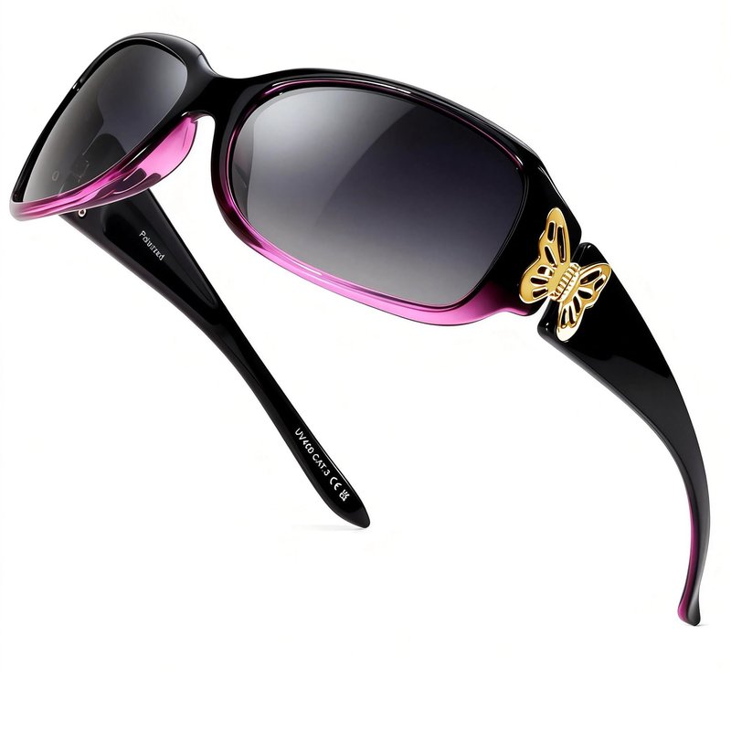 LVIOE Women's Polarized Sunglasses Butterfly Design with UV400 Protection