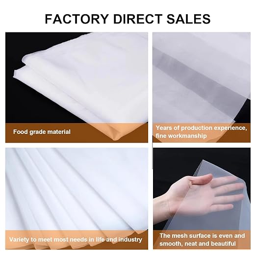 Nylon Mesh Fabric, 60 80 100 120 200 250 300 350 400 500 Mesh Filter, Reusable