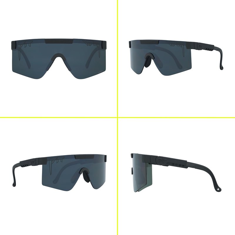 Pit Viper Sunglasses I The Original 2.0 I Regular Fit I HDPV Polarized Lens, Indestructible Frame I Turbo Adjustable for Perfect Fit I Micro Fiber Bag & Retainer Straps I Mirror Lens, Black Frame