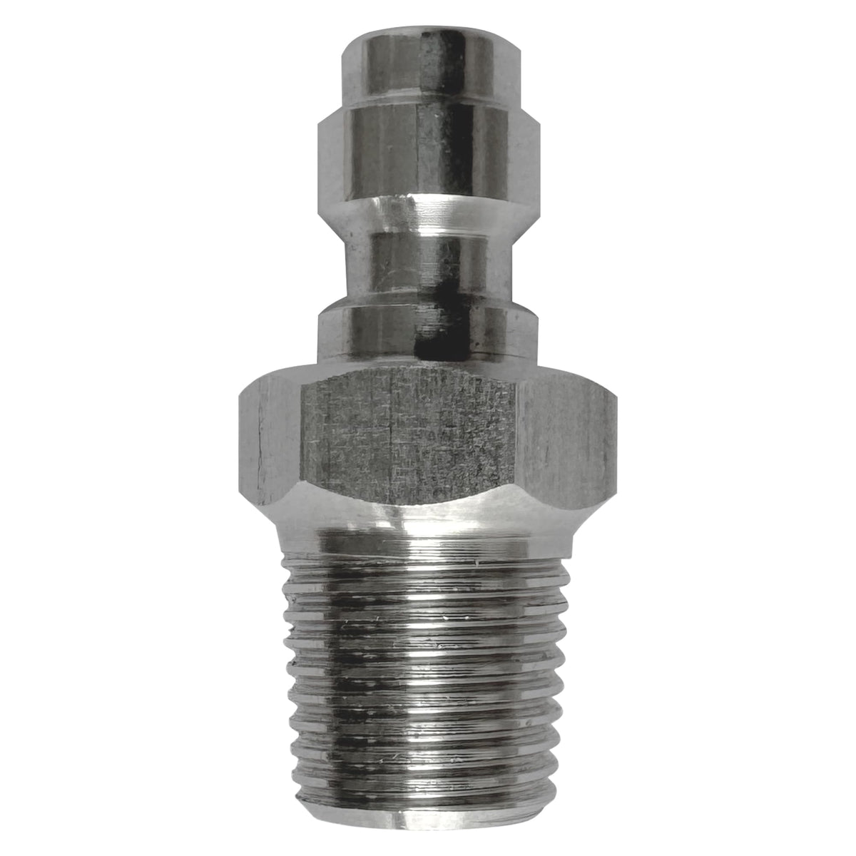HMKUGO 2PCS 8mm Quick-Disconnect Plug Adapter, Stainless Steel 1/8" NPT Male Thread PCP Paintball Charging Fittings with Sealing O-Ring