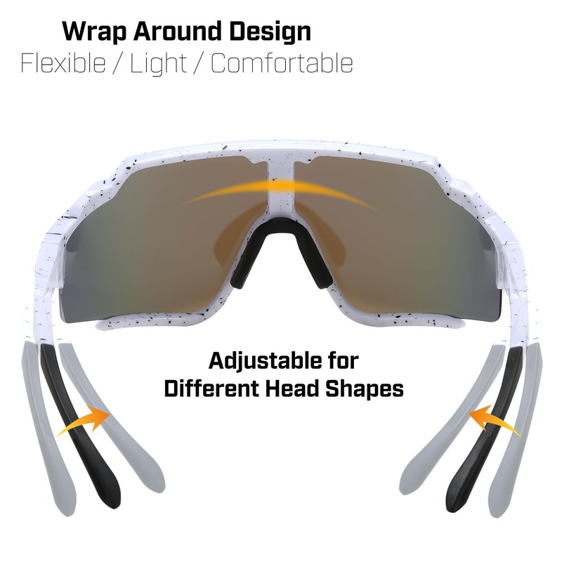 FEISEDY Polarized Sports Sunglasses for Men Women, Baseball Cycling Fishing Sunglasses UV400 Protection B0134