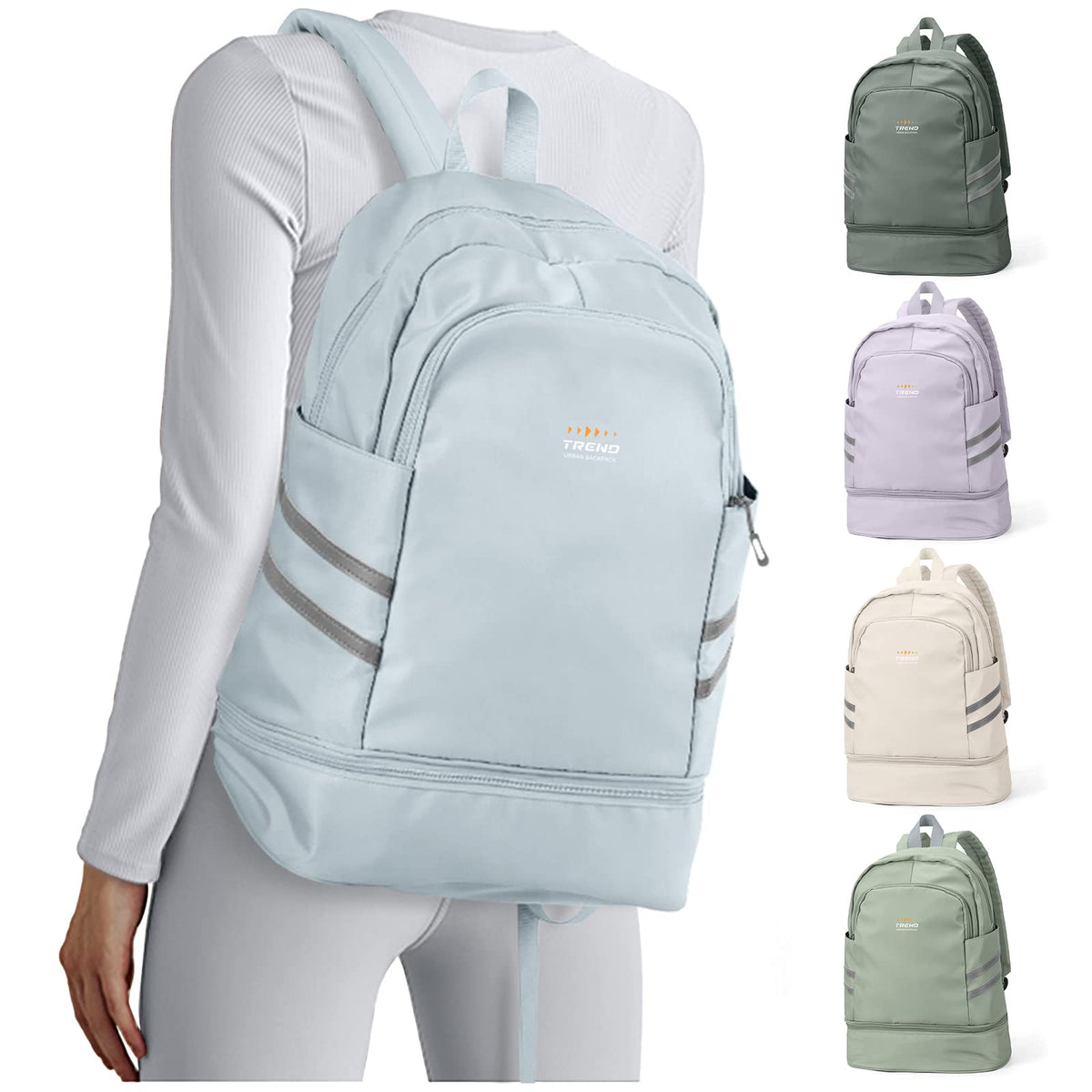 coofay Gym Backpack For Women Waterproof Backpack With Shoe Compartment Lightweight Travel Backpack Sports Backpacks Large Gym Bag
