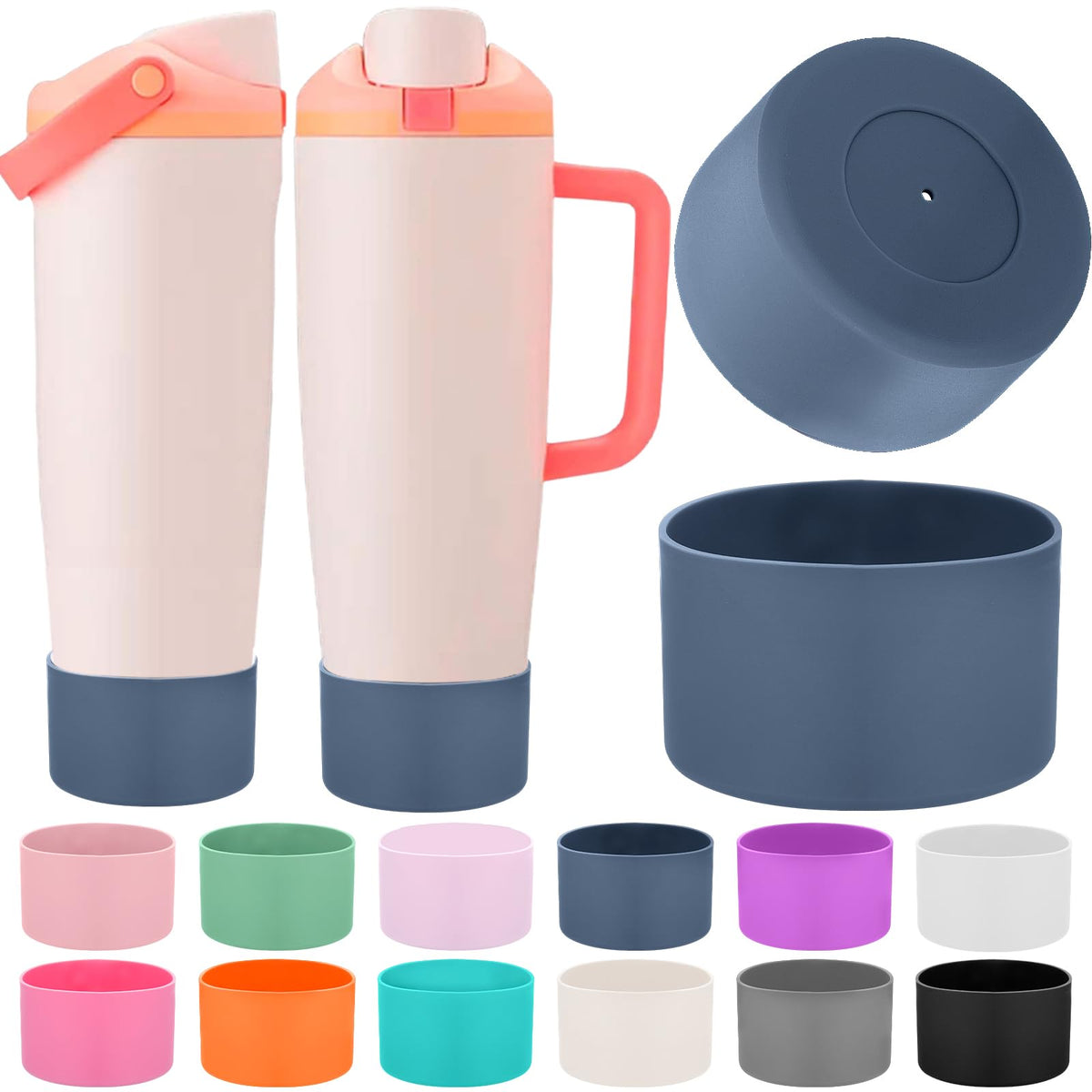 Mity rain 2PCS Protective Silicone Boots for Owala 30oz & 40oz FreeSip Sway