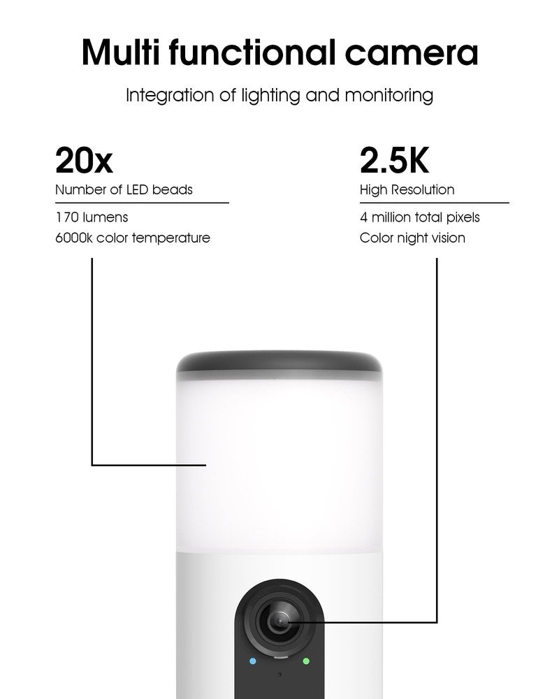 ARCCTV Floodlight Camera with Solar Panel, 4MP Battery Powered Security Cameras for Home Security, 2 Way Audio, PIR Motion Sensor, 2.4G/5G Dual Band WiFi, SD/Cloud Storage(2 Pack)