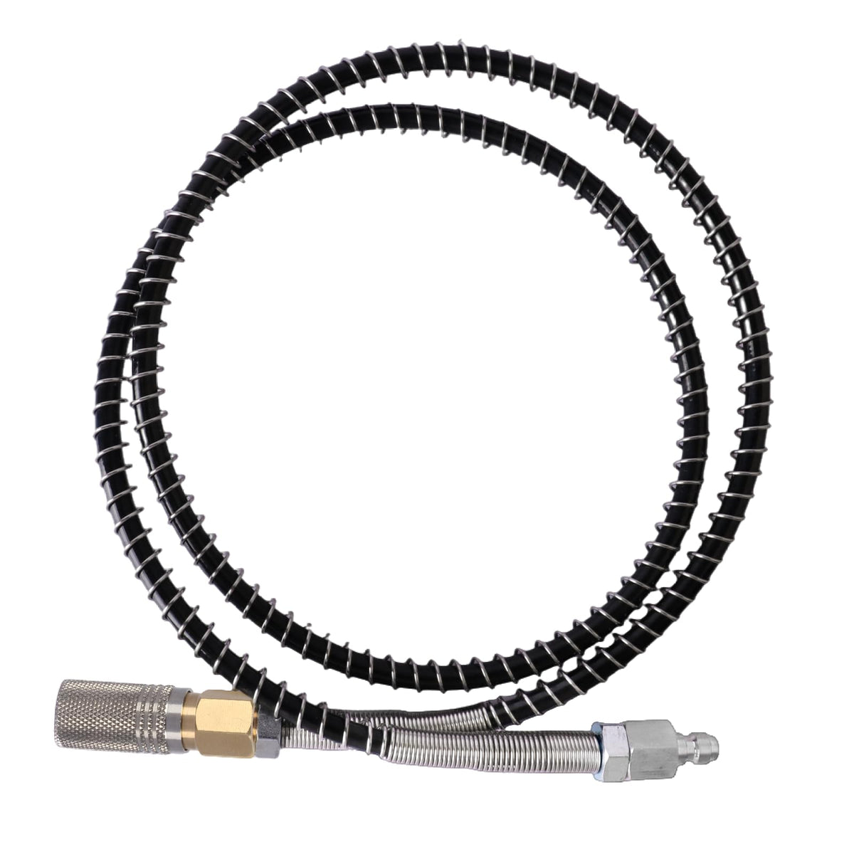 HHUXIUE Paintball Filling Equipment Adapter Air Hose Extension,39in Air Filling Station Charging System Whip Hose with 8mm Male and Female Qick Connector