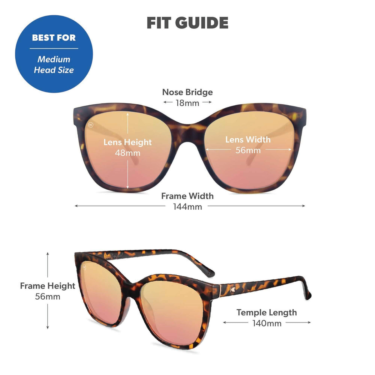 Knockaround Deja Views Polarized Cat Eye Sunglasses for Women & Men - Trendy Sunglasses - UV400 Protection
