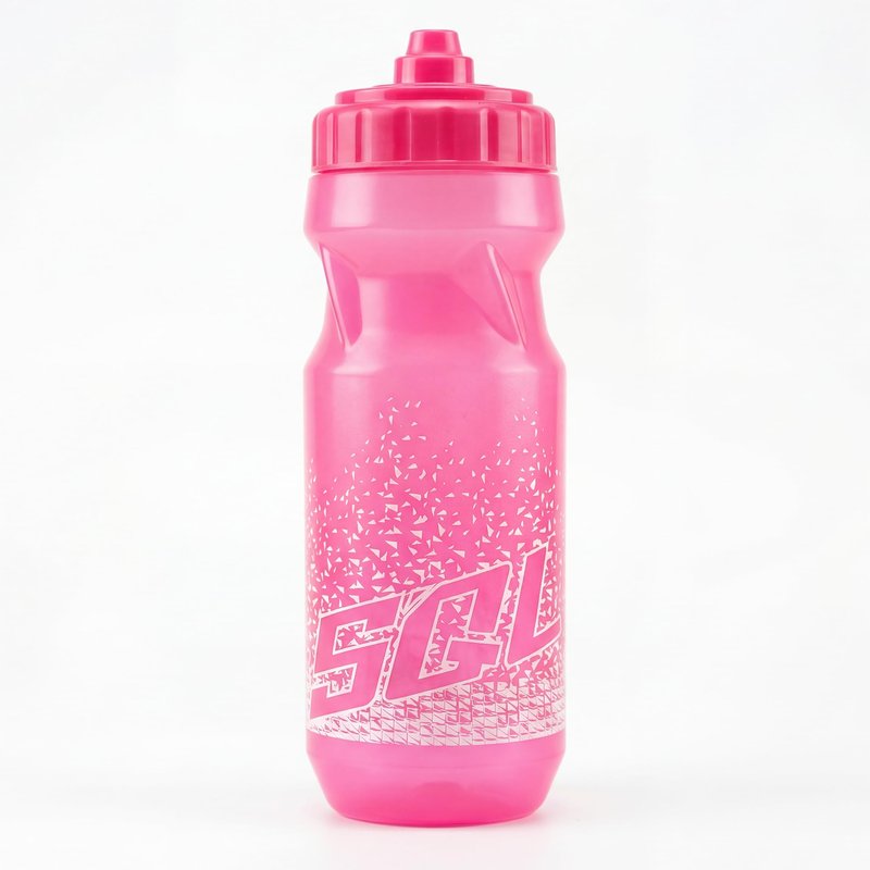 SQUALO Cycling Water Bottle 20oz / 610ml – Ultra-Lightweight 56g Squeeze Bike Bottle with Self-Sealing High Flow Nozzle – Leak-Proof, BPA-Free, Ergonomic Fit for Road & Mountain Biking (Pink)