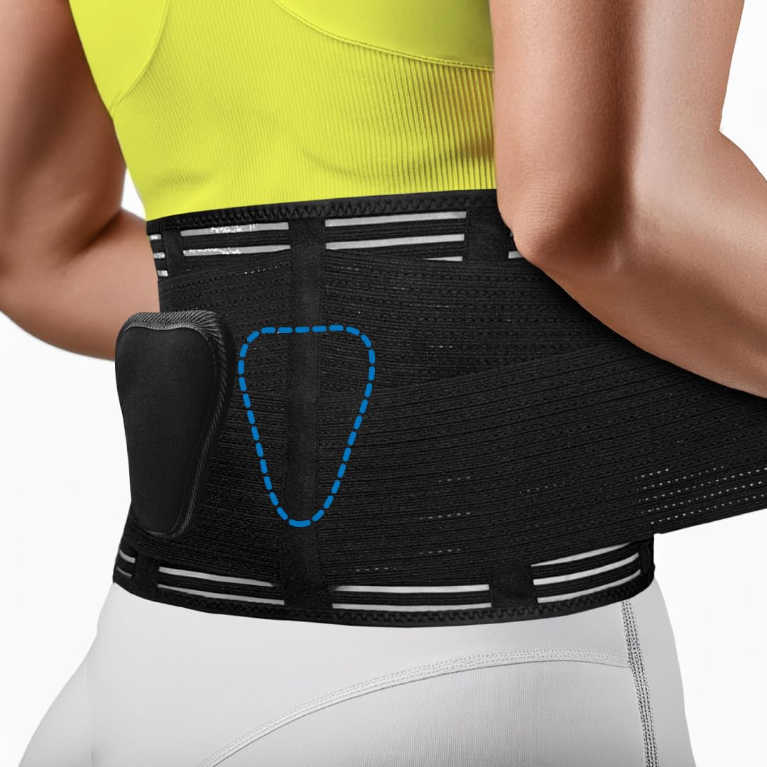 Back Brace for Lower Back Pain Relief - Lumbar Support Belt for Sciatica, Herniated Disc, and Scoliosis - Breathable Design with Support Pad - Ideal for Home, Work, and Lifting - Men & Women (Medium)