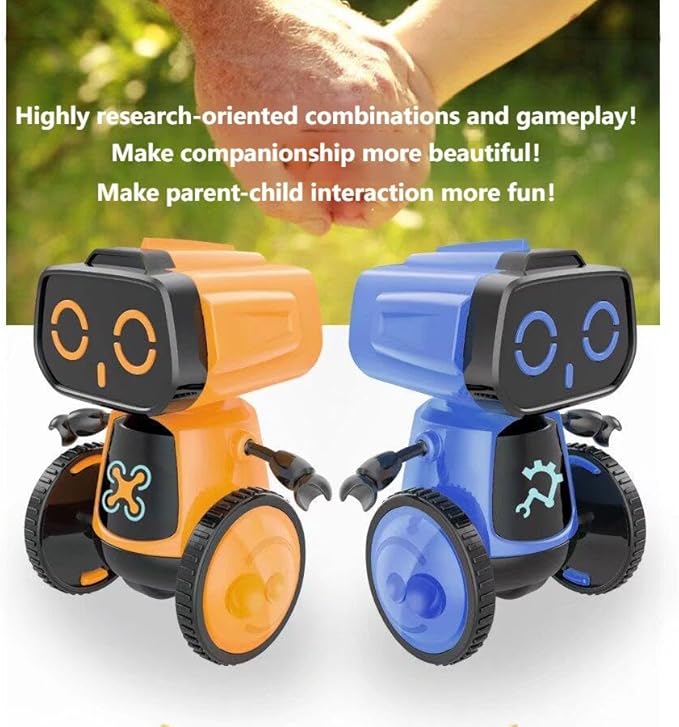Science Saltwater-Powered Robot Kit, DIY STEM Gift Toys, No Batteries Required, Scientific Experiments, Creative Toy, Environmental Protection, for Festival & Birthday &Boys & Girls (Blue)