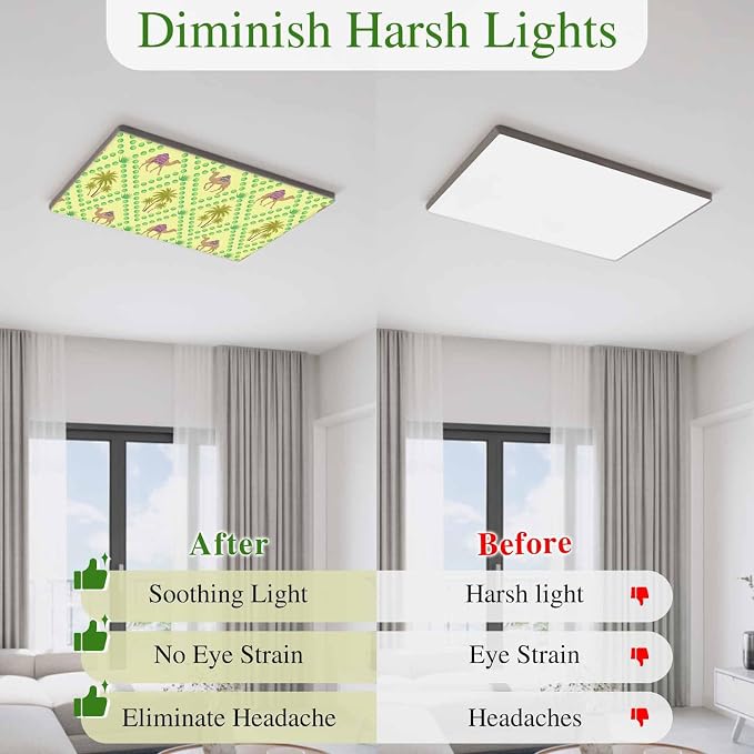 3 Pack Fluorescent Light Cover, Desert Sand Camels Light Covers