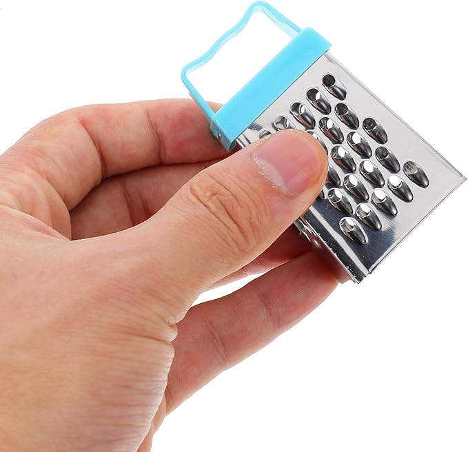 MAGICLULU 6-Piece Mini Box Grater Set Stainless Steel Cheese Grater for Garlic Ginger Chocolate Vegetable Slicer Hand with Non-Slip Handle 2.63 X 1.45 X 1.06 in