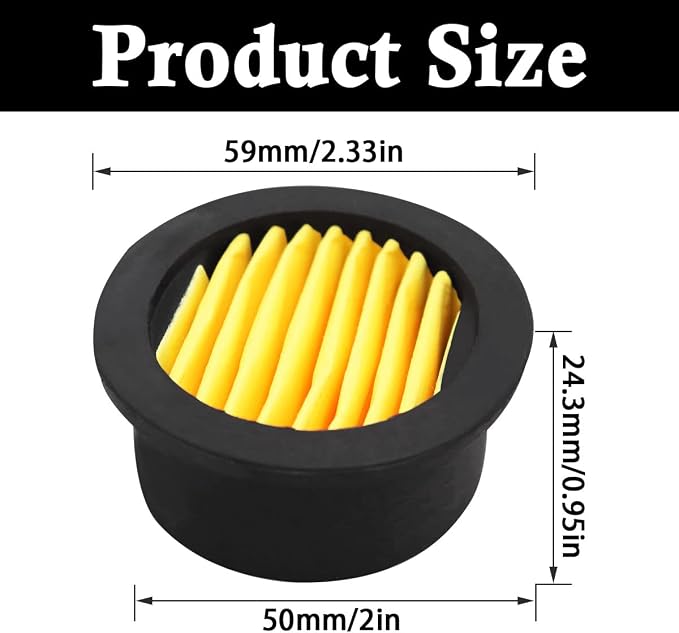 4pcs Air Compressor Replacement Filter Elements, Air Compressor Intake Paper