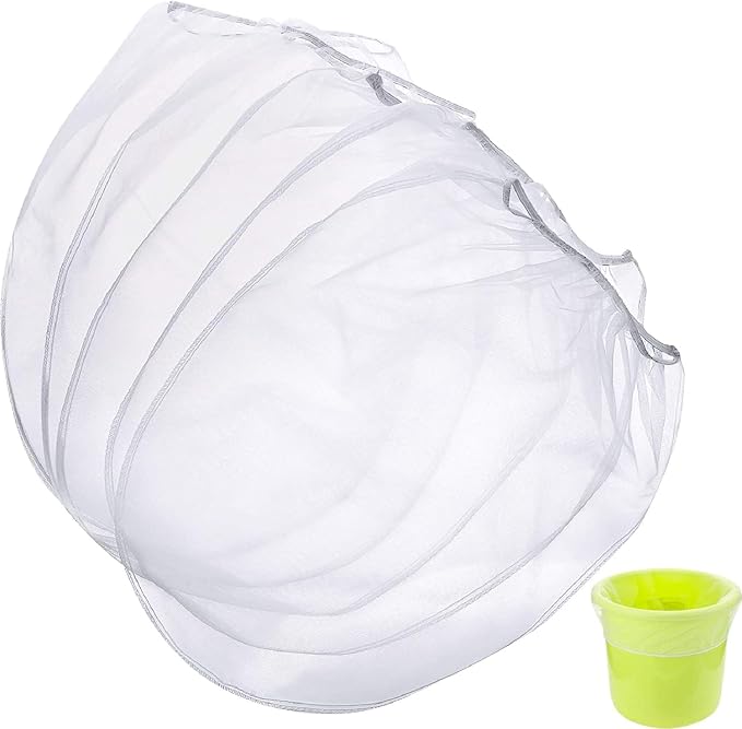 Paint Strainer Bags White Fine Mesh Filters Bag Bucket Elastic Opening Strainer