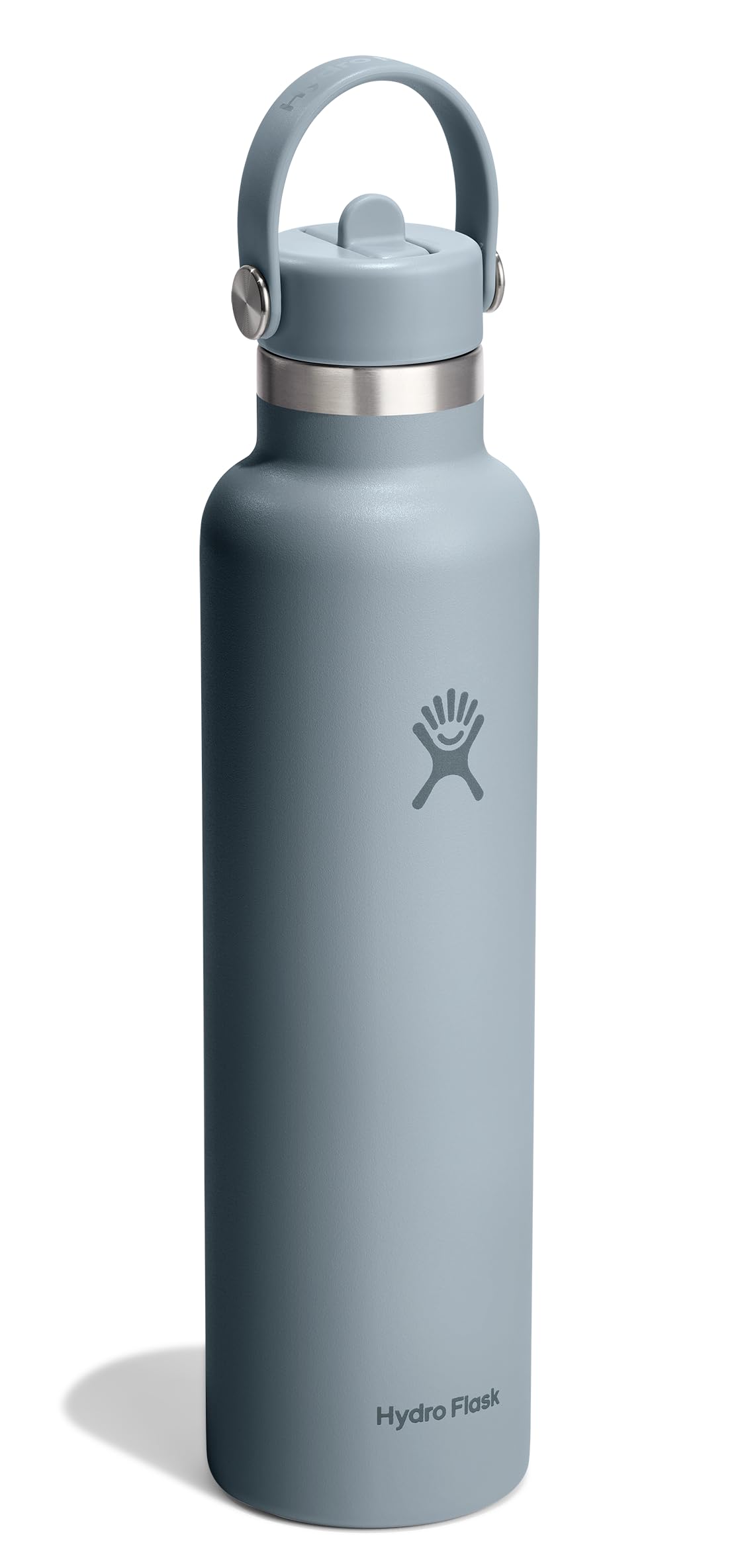Hydro Flask Water Bottle - Insulated Stainless Steel - Straw Lid, Non Spill, Leakproof in 24 Oz Shale Gray