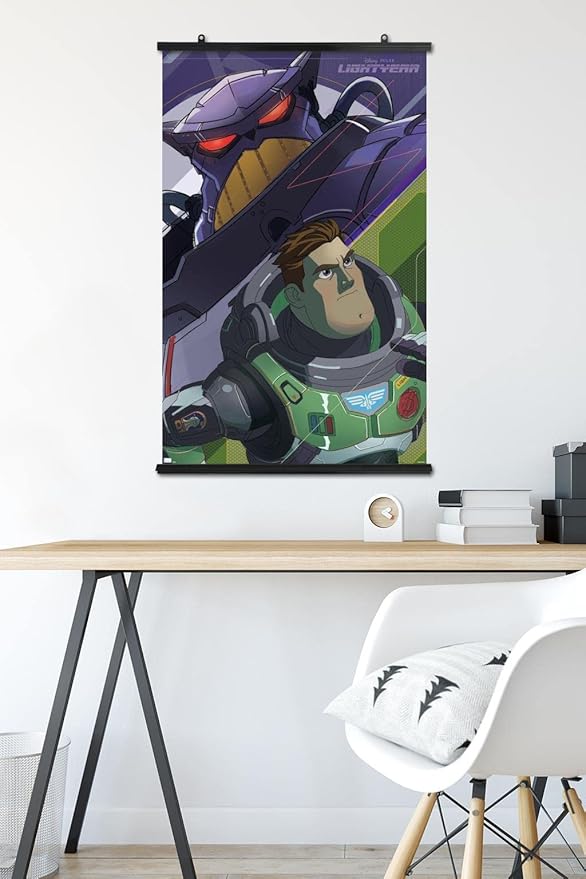 Trends International Disney Pixar Lightyear - Buzz and Zurg Wall Poster, 22.375" x 34", Premium Poster & Clip Bundle